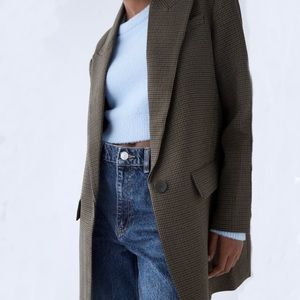 Zara Oversized Plaid blazer